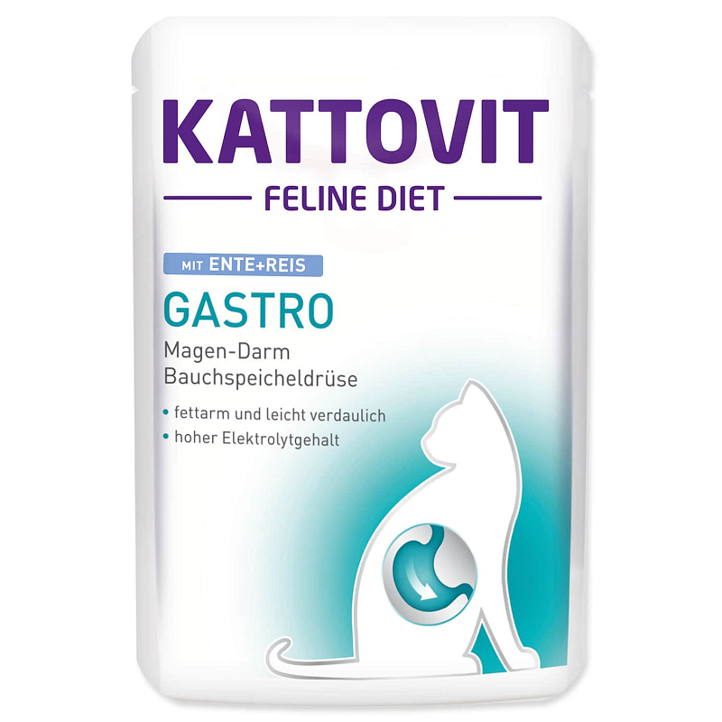 Kapsička KATTOVIT Gastro kachna + rýže - KARTON (24ks) 85 g