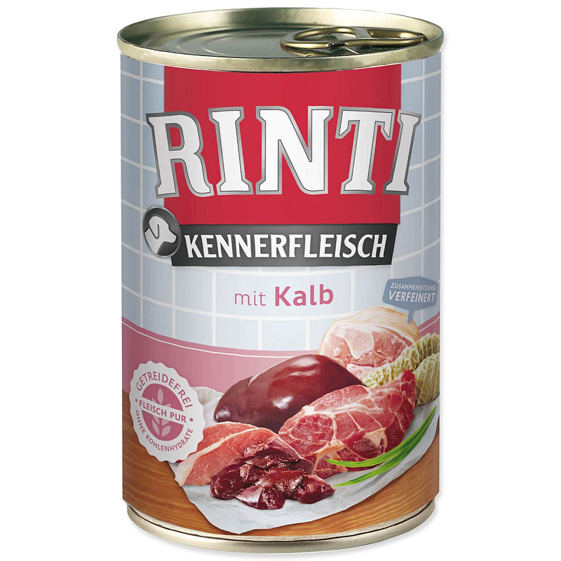 Konzerva RINTI Kennerfleisch telecí - KARTON (24ks) 400 g