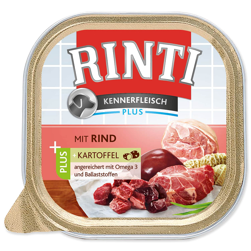 Vanička RINTI Kennerfleisch hovězí + brambory - KARTON (9ks) 300 g