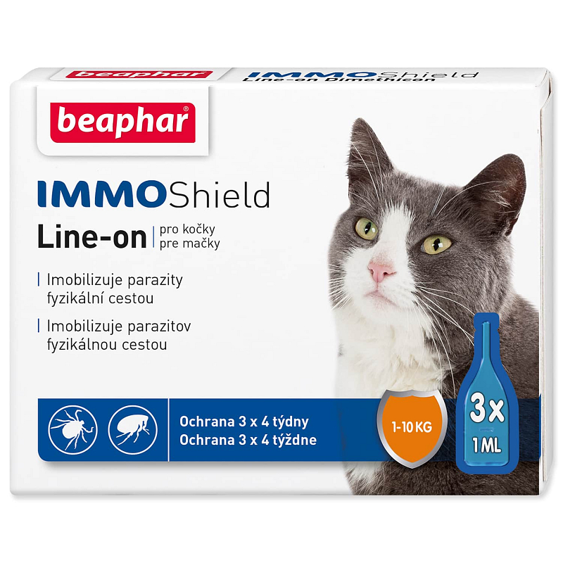 BEAPHAR Line-on IMMO Shield pro kočky - KARTON (6ks) 3 ml