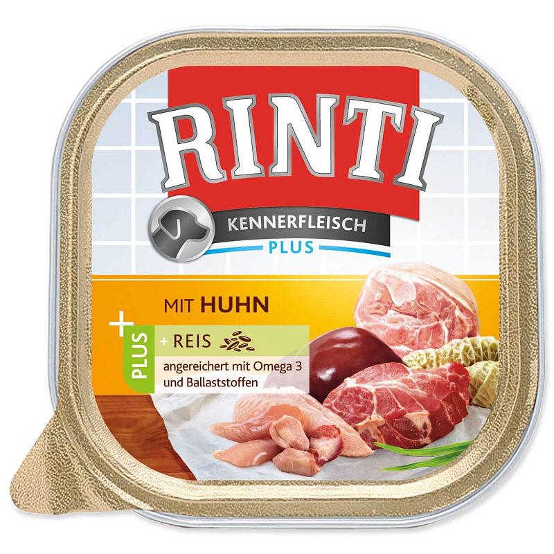 Vanička RINTI Kennerfleisch kuře + rýže - KARTON (9ks) 300 g