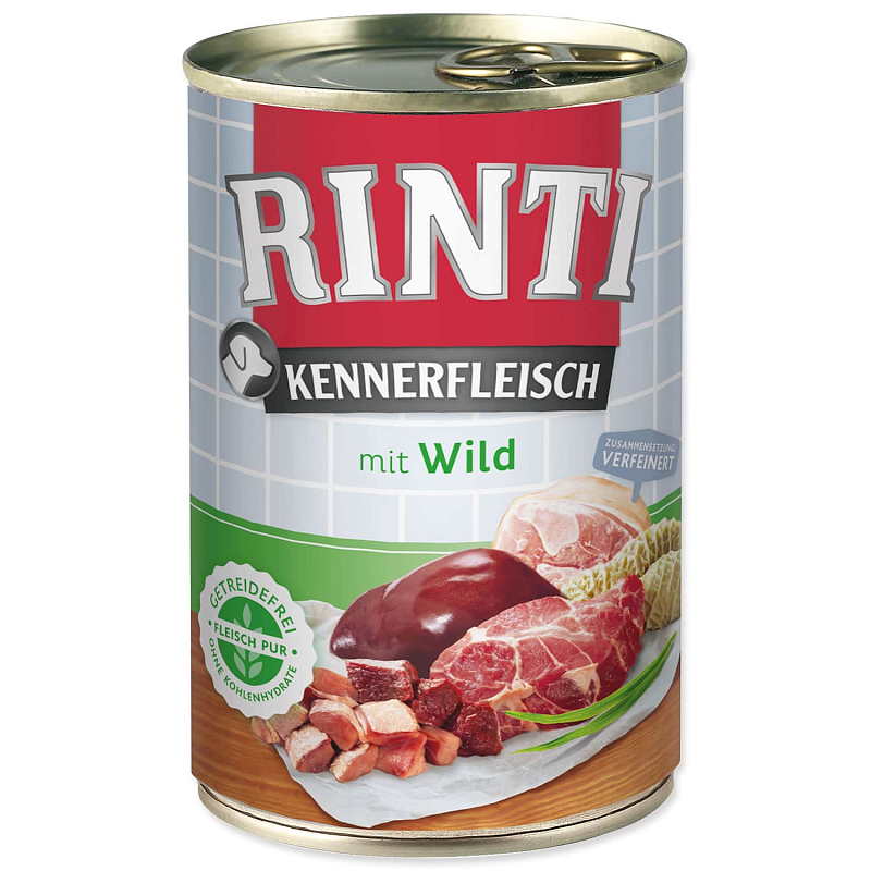 Konzerva RINTI Kennerfleisch zvěřina - KARTON (24ks) 400 g