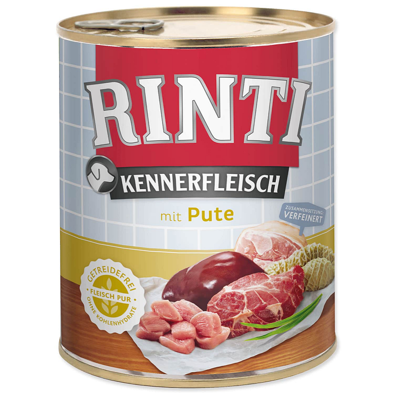 Konzerva RINTI Kennerfleisch krůta - KARTON (12ks) 800 g