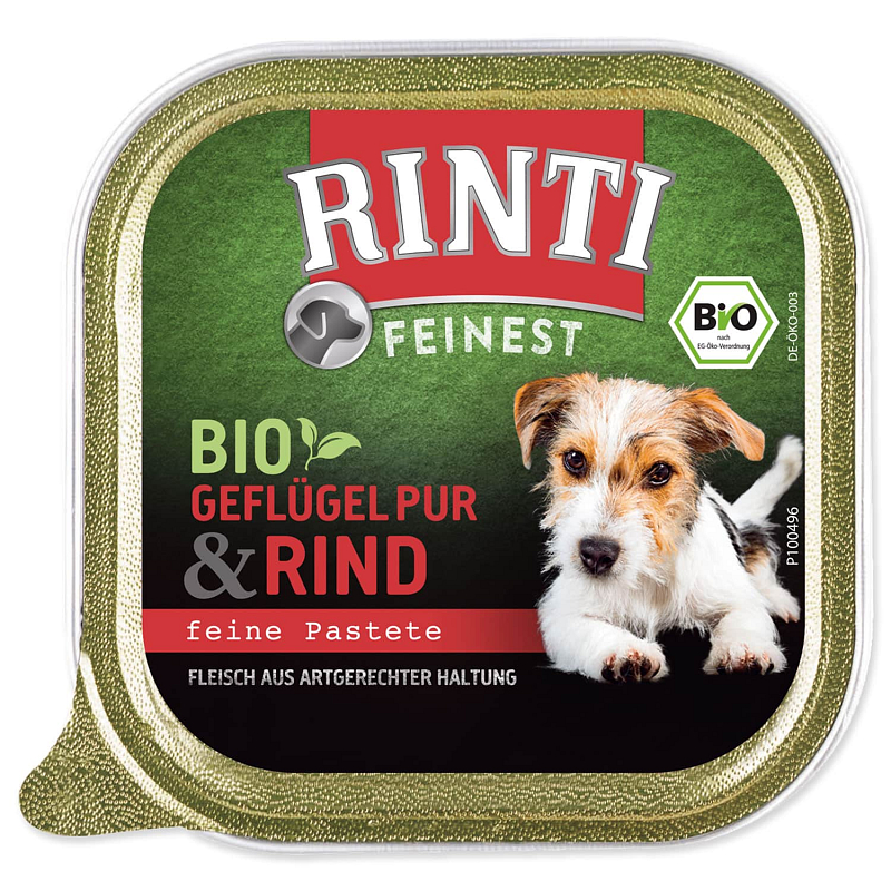 Vanička RINTI Bio hovězí - KARTON (11ks) 150 g