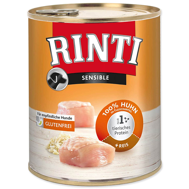 Konzerva RINTI Sensible kuře + rýže - KARTON (12ks) 800 g