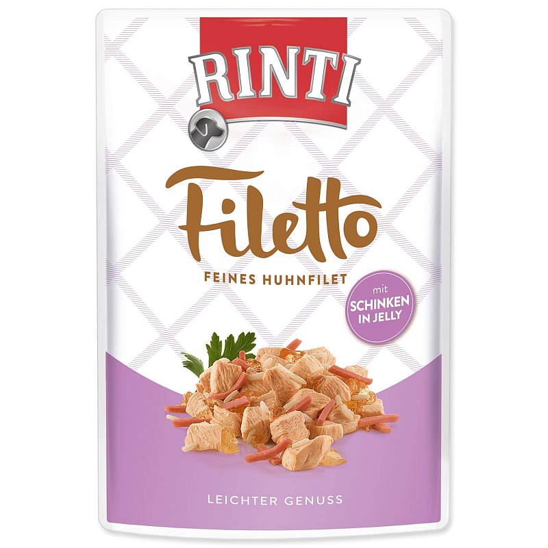 Kapsička RINTI Filetto kuře + šunka v želé - KARTON (24ks) 100 g