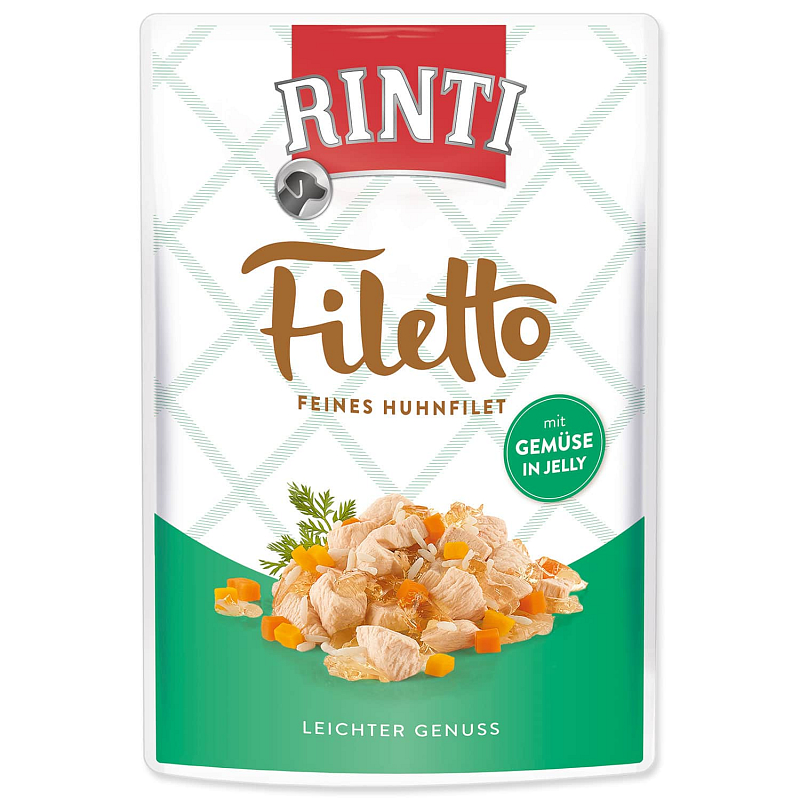 Kapsička RINTI Filetto kuře + zelenina v želé - KARTON (24ks) 100 g
