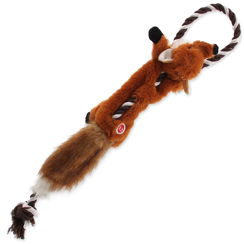 Hračka DOG FANTASY Skinneeez s provazem liška 57,5 cm 1 ks