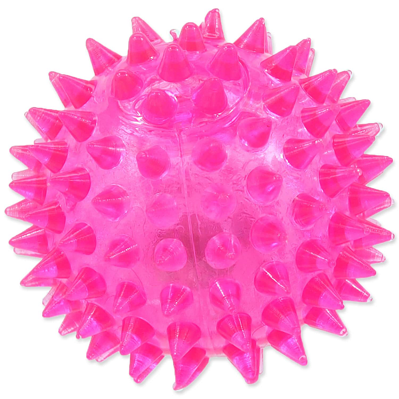 Hračka DOG FANTASY míček LED růžový 6 cm 1 ks
