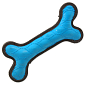 Hračka DOG FANTASY Rubber kost modrá 24 cm 1 ks