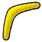 Hračka DOG FANTASY Rubber bumerang žlutá 30 cm 1 ks