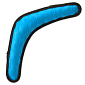 Hračka DOG FANTASY Rubber bumerang modrá 30 cm 1 ks