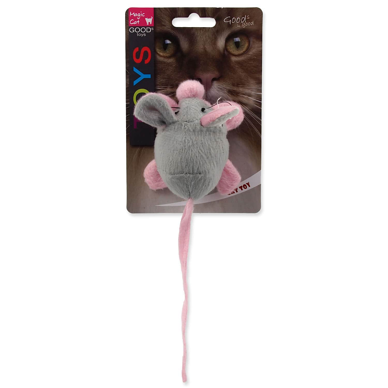 Hračka MAGIC CAT myška chrastící s catnipem mix 22,5 cm 1 ks