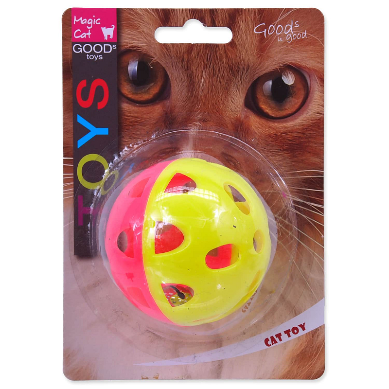 Hračka MAGIC CAT míček neonový jumbo s rolničkou 6 cm 1 ks