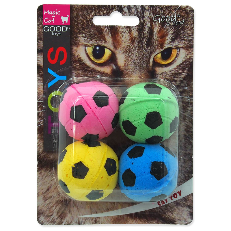 Hračka MAGIC CAT míček pěnový fotbalový 3,75 cm 4 ks