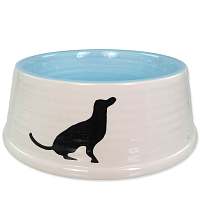 Miska DOG FANTASY keramická motiv pes bílo-modrá 21 cm 1 l