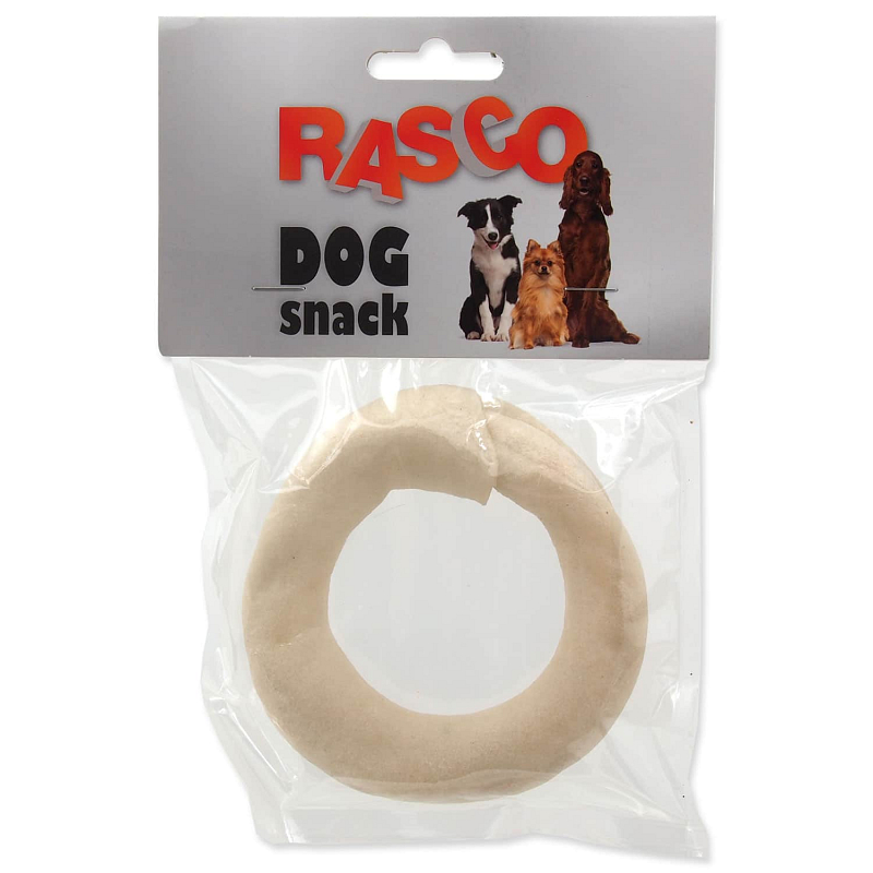 Kruh RASCO Dog buvolí bílý 8,9 cm 1 ks