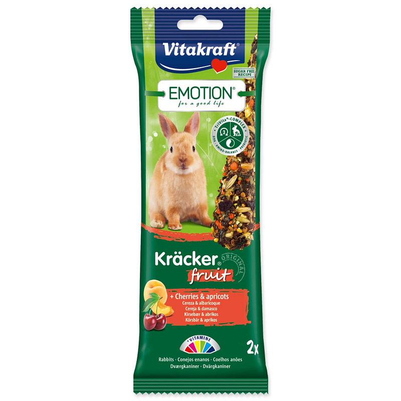 Tyčinky VITAKRAFT Emotion Kracker ovocné pro králíky 112 g