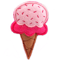 Hračka LET`S PLAY zmrzlina s catnipem růžová 10 cm 1 ks