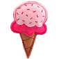 Hračka LET`S PLAY zmrzlina s catnipem růžová 10 cm 1 ks
