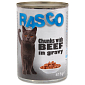 Konzerva RASCO Cat hovězí kousky ve šťávě 415 g