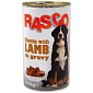Konzerva RASCO Dog jehněčí kousky ve šťávě 1240 g