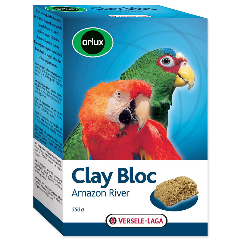 Jílový blok VERSELE-LAGA Clay Bloc Amazon River pro větší papoušky 550 g