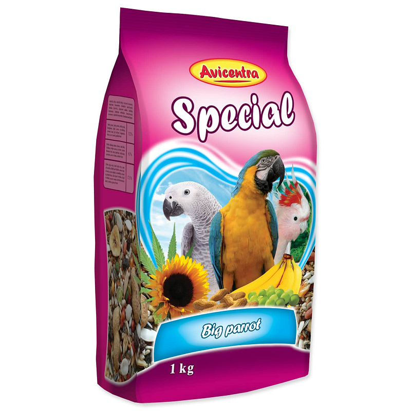 AVICENTRA speciál pro velké papoušky - KARTON (5ks) 1 kg