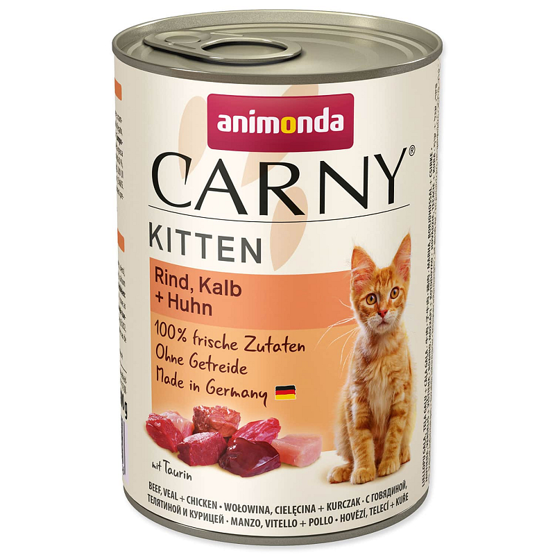 Konzerva ANIMONDA Carny Kitten hovězí + telecí + kuřecí - KARTON (6ks) 400 g