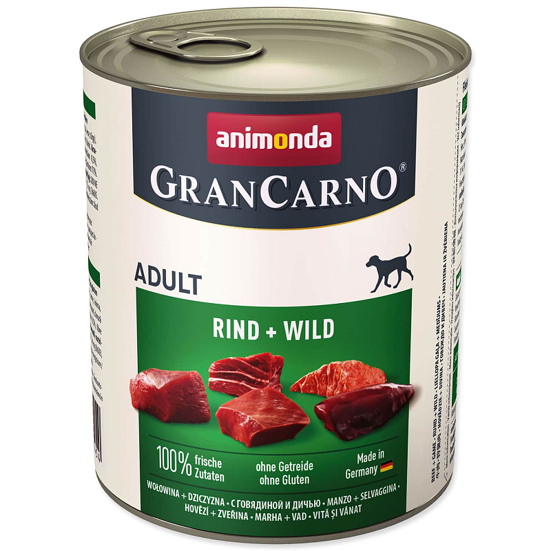 Konzerva ANIMONDA Gran Carno hovězí + zvěřina - KARTON (6ks) 800 g