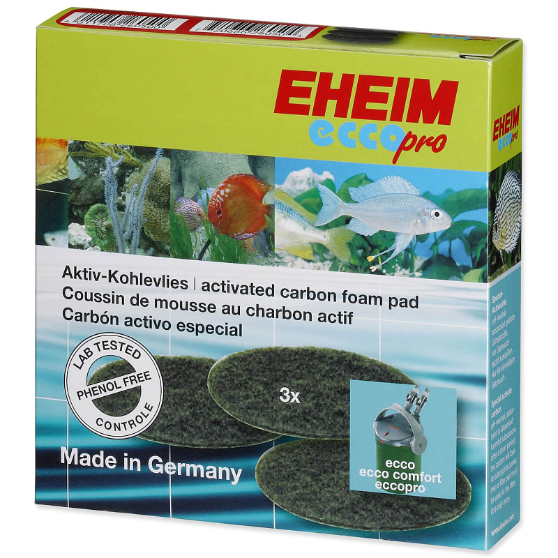 Náplň EHEIM molitan uhlíkový jemný Ecco Pro 130/200/300 3 ks