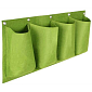 Horizontal Grow Bag 4 textilní květináče na zeď zelená