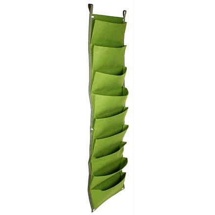 Vertical Grow Bag 9 textilní květináče na zeď zelená Balení: 1 ks