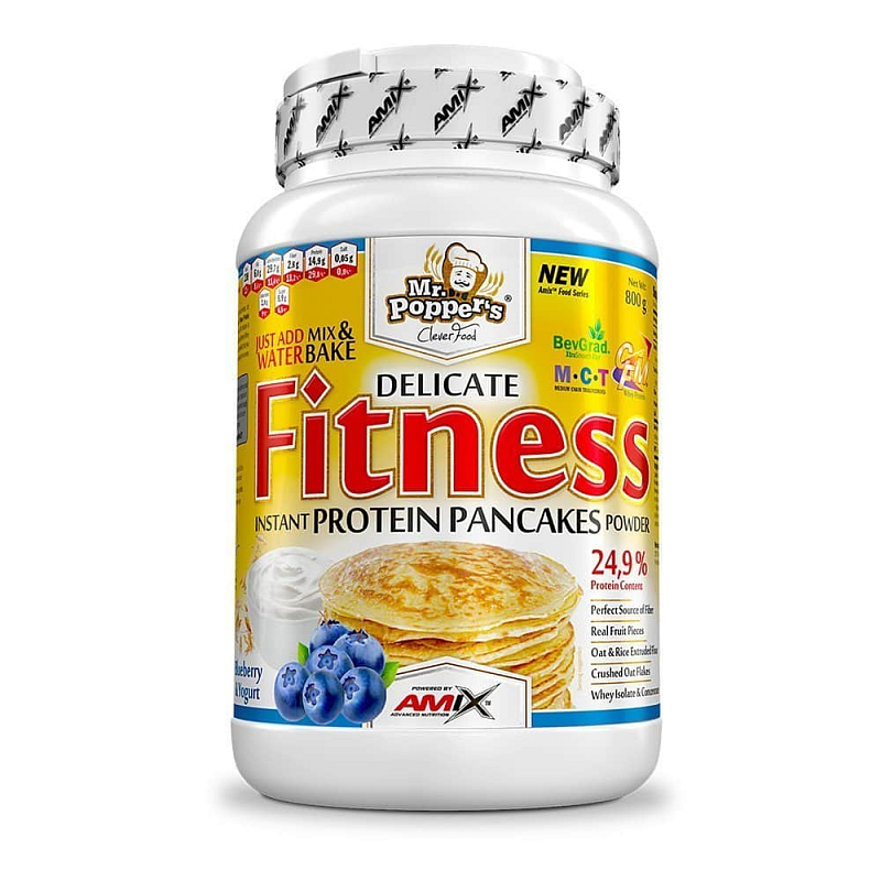 Amix Fitness Protein Pancakes Příchuť: Strawberry-Yoghurt, Balení(g): 800g