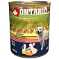 Konzerva ONTARIO Dog Chicken, Carrots and Salmon Oil 800 g