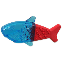 Hračka DOG FANTASY Žralok chladící červeno-modrá 18x9x4cm 1 ks