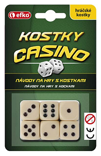 Hrací kostky Casino - keramické