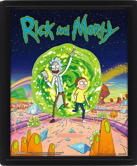 3D obraz v rámu, Rick and Morty (Portal)