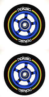 Kolečka Nokaic 100mm BLACK/BLUE 2ks