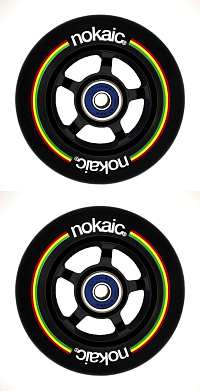 Kolečka Nokaic 100mm BLACK/BLACK 2ks