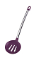 BERGNER Sběračka s otvory silikonová 35cm FLEXIKITCHEN, barva fialová BG-3363fial