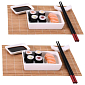 EXCELLENT Sushi set keramika / bambus sada 10 ks KO-210000660