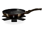 BERLINGERHAUS Pánev Wok s mramorovým povrchem 28 cm Shiny Black Collection BH-6610