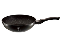 BERLINGERHAUS Pánev WOK s mramorovým povrchem 28 cm Black Silver Collection BH-1848