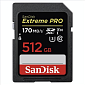 Paměťová karta Sandisk Extreme PRO SDXC 170 MB/s, UHS-I, Class 10, U3, V30 512 GB
