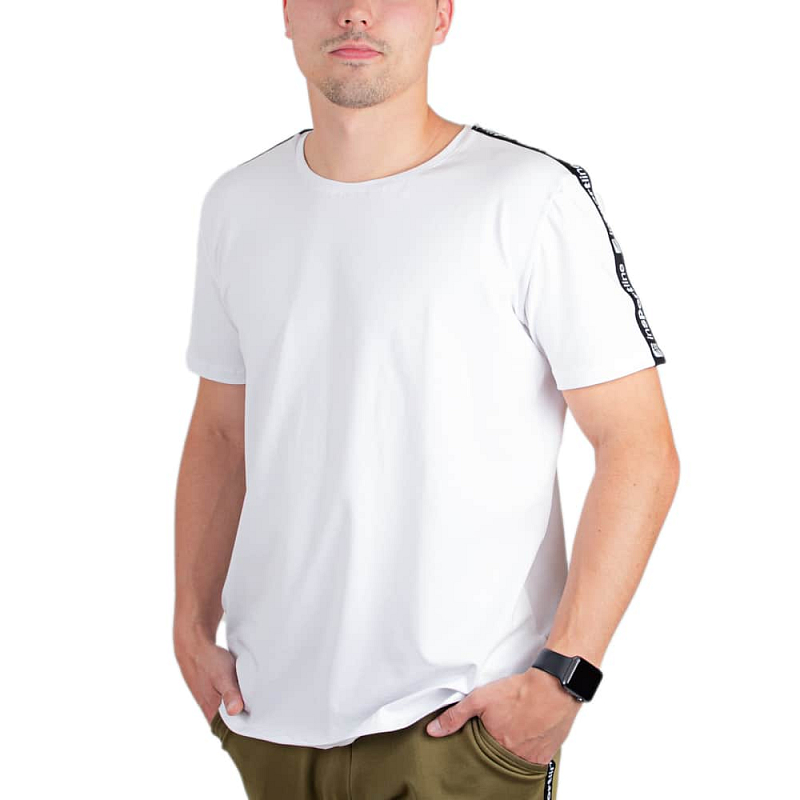 Pánské triko inSPORTline Overstrap Barva bílá, Velikost M