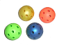 Florbalový míček UNIHOC barevný - červená