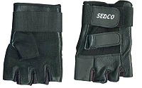 Rukavice fitness SEDCO kůže - černá