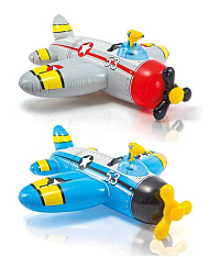 Nafukovací hračka do vody INTEX WATER-GUN PLANE 57537 132x130 cm - šedá