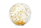 Nafukovací plážový míč INTEX 58070 Glitter Transp. 71 cm - růžová